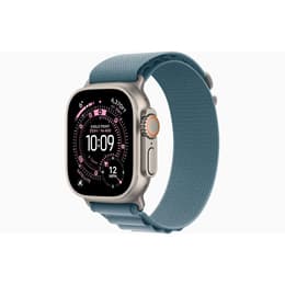 Apple Watch Ultra 3 (2025) GPS + Cellular 49 mm - Titanium Naturel - Alpine-bandje Blauw