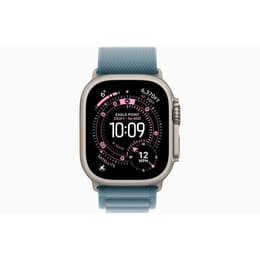Apple Watch Ultra 3 (2025) GPS + Cellular 49 mm - Titanium Naturel - Alpine-bandje Blauw