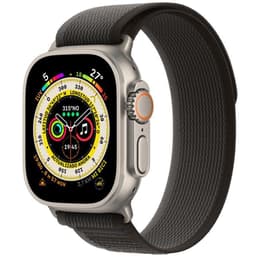 Apple Watch Ultra 2 (2023) GPS + Cellular 49 mm - Titanium Naturel titanium - Trail-bandje Zwart