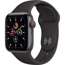 Apple Watch (Series SE) 2020 GPS + Cellular 44 mm - Aluminium Spacegrijs - Sportbandje Zwart