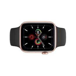 Apple Watch Series 5 (2019) GPS 44 mm - Aluminium Goud - Sportbandje Zwart
