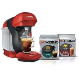 Espressomachine gecombineerd Machine a Cafe 1 machine a multi-boissons Tassimo BOSCH - STYLE TAS1103 rouge + 2 packs de T- Discs - 0,7 l L - Rood