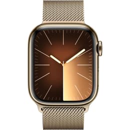 Apple Watch Series 9 (2023) GPS + Cellular 45 mm - Roestvrij staal Goud