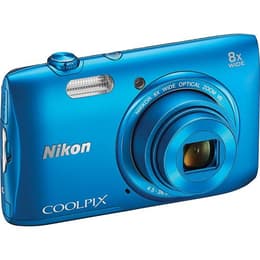 Compactcamera Coolpix S3600 - Blauw + Nikon Nikkor Wide Optical Zoom VR f/3.7-6.6