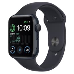 Apple Watch (Series SE) 2022 GPS + Cellular 40 mm - Aluminium Middernacht - Sportbandje Zwart