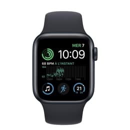Apple Watch (Series SE) 2022 GPS + Cellular 40 mm - Aluminium Middernacht - Sportbandje Zwart