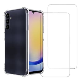 Hoesje Galaxy A55 en 2 beschermende schermen - TPU - Transparant