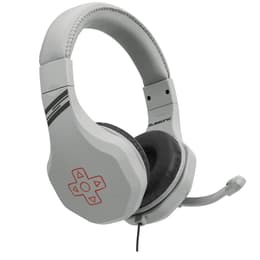 Retro Gaming Headset gaming Hoofdtelefoon - bedraad microfoon Wit/Grijs