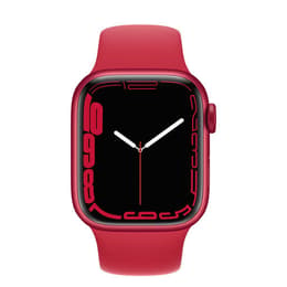 Apple Watch (Series 7) 2021 GPS 41 mm - Aluminium Rood - Sportbandje Rood