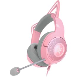 Kraken Kitty V2 gaming Hoofdtelefoon - bedraad microfoon Roze/Grijs