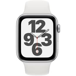 Apple Watch (Series SE) 2020 GPS 44 mm - Aluminium Zilver - Sport armband Wit