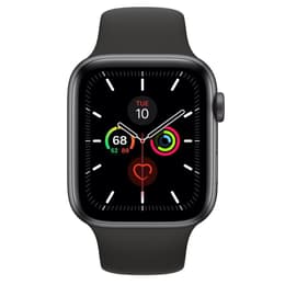 Apple Watch (Series 5) 2019 GPS + Cellular 44 mm - Aluminium Spacegrijs - Sportbandje Zwart