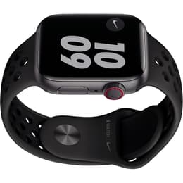 Apple Watch (Series 6) 2020 GPS + Cellular 44 mm - Aluminium Spacegrijs - Nike sport armband Zwart
