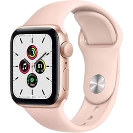 Apple Watch (Series SE) 2020 GPS + Cellular 40 mm - Aluminium Goud - Sportbandje Rozenkwarts