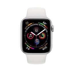 Apple Watch Series 4 (2018) GPS + Cellular 44 mm - Aluminium Zilver - Sportbandje Wit