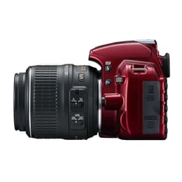 Spiegelreflexcamera D3100 - Rood + Nikon AF-S DX Nikkor 18-55mm f/3.5-5.6G VR f/3.5-5.6