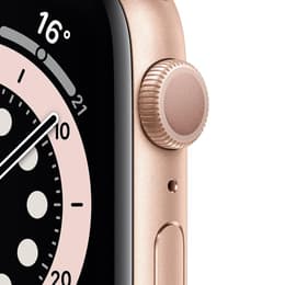 Apple Watch (Series 6) 2020 GPS + Cellular 44 mm - Aluminium Goud - Sportbandje Roze