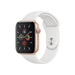 Apple Watch (Series 5) 2019 GPS 40 mm - Aluminium Goud - Sport armband Wit