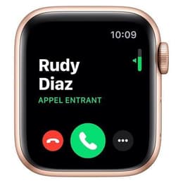 Apple Watch (Series 5) 2019 GPS 40 mm - Aluminium Goud - Sport armband Wit