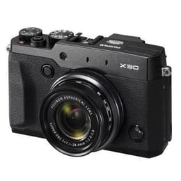 Compact - Fujifilm LC-X30 - Zwart + Fujifilm Aspherical Lens Super EBC 7.1-28.4mm f/2-2.8