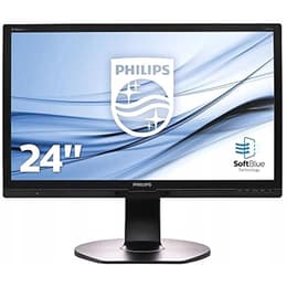 24-inch Philips 241P6E 1920 x 1080 LED Beeldscherm Zwart