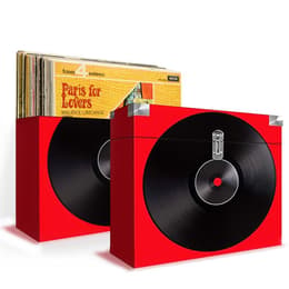 Bmi Boîtes en carton pour le rangement de vos vinyles - Big Ben VINYLCASE04 - Dimensions 35 x 33 x 19 cm - Lot de 2 Platenspeler