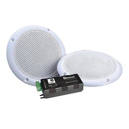 E-Audio Haut-parleurs WATERPROOF Hifi 80W plafond encastrable amplifiée compatible Smartphone Google Home Bluetooth Amazon Alexa Speaker Bluetooth - Grijs