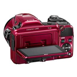 CoolPix L830 - Rood/Zwart + Nikon Wide Optical Zoom ED Nikkor 4.0-136mm f/3-5.9 VR f/3-5.9