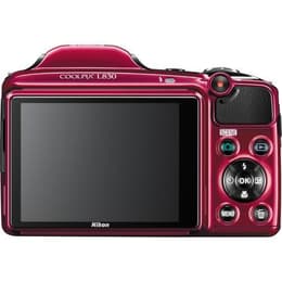 CoolPix L830 - Rood/Zwart + Nikon Wide Optical Zoom ED Nikkor 4.0-136mm f/3-5.9 VR f/3-5.9