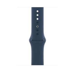Apple Watch Series 7 (2021) GPS + Cellular 41 mm - Roestvrij staal Grafiet - Sportbandje Blauw