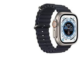 Apple Watch (Ultra) 2022 GPS 49 mm - Titanium Grijs - Trail-bandje Blauw