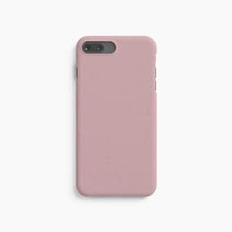 Hoesje iPhone 7 Plus/8 Plus - Natuurlijk materiaal - Roze