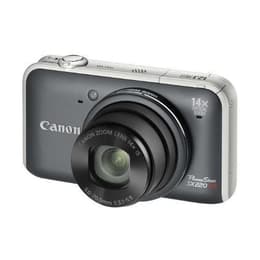 Compactcamera PowerShot SX220 HS - Grijs + Canon Canon Zoom Lens 14x IS 5-70 mm f/3.1-5.9 f/3.1-5.9