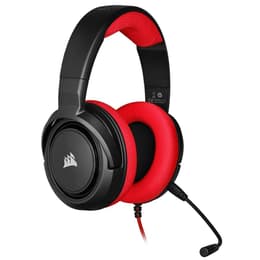 HS35 geluidsdemper gaming Hoofdtelefoon - bedraad microfoon Zwart/Rood