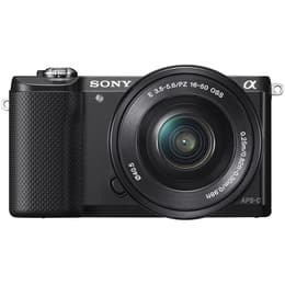 Hybride Sony Alpha a5000 - Zwart + Lens Sony E 16-50mm F3.5-5.6 PZ OSS