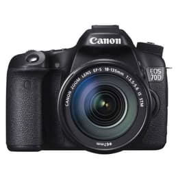 Reflex Canon EOS 70D - Zwart + Lens  18-135mm f/3.5-5.6ISSTM