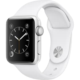 Apple Watch (Series 2) 42 mm - Aluminium Zilver - Armband Sport armband Wit