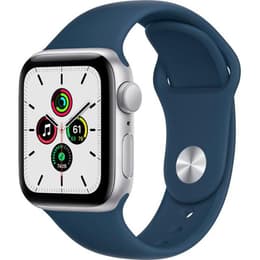 Apple Watch (Series SE) GPS 40 mm - Aluminium Zilver - Sportbandje Blauw