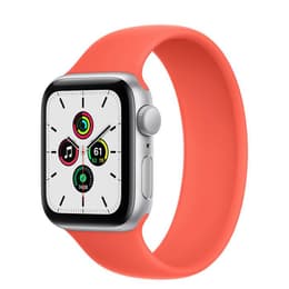Apple Watch (Series SE) GPS 40 mm - Aluminium Zilver - Sportbandje Oranje