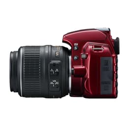 Reflex D3100 - Rood + Nikon AF-S DX Nikkor 18-55mm f/3.5-5.6G VR f